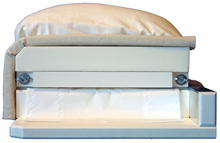 Side view of medical grade adjustable pillow